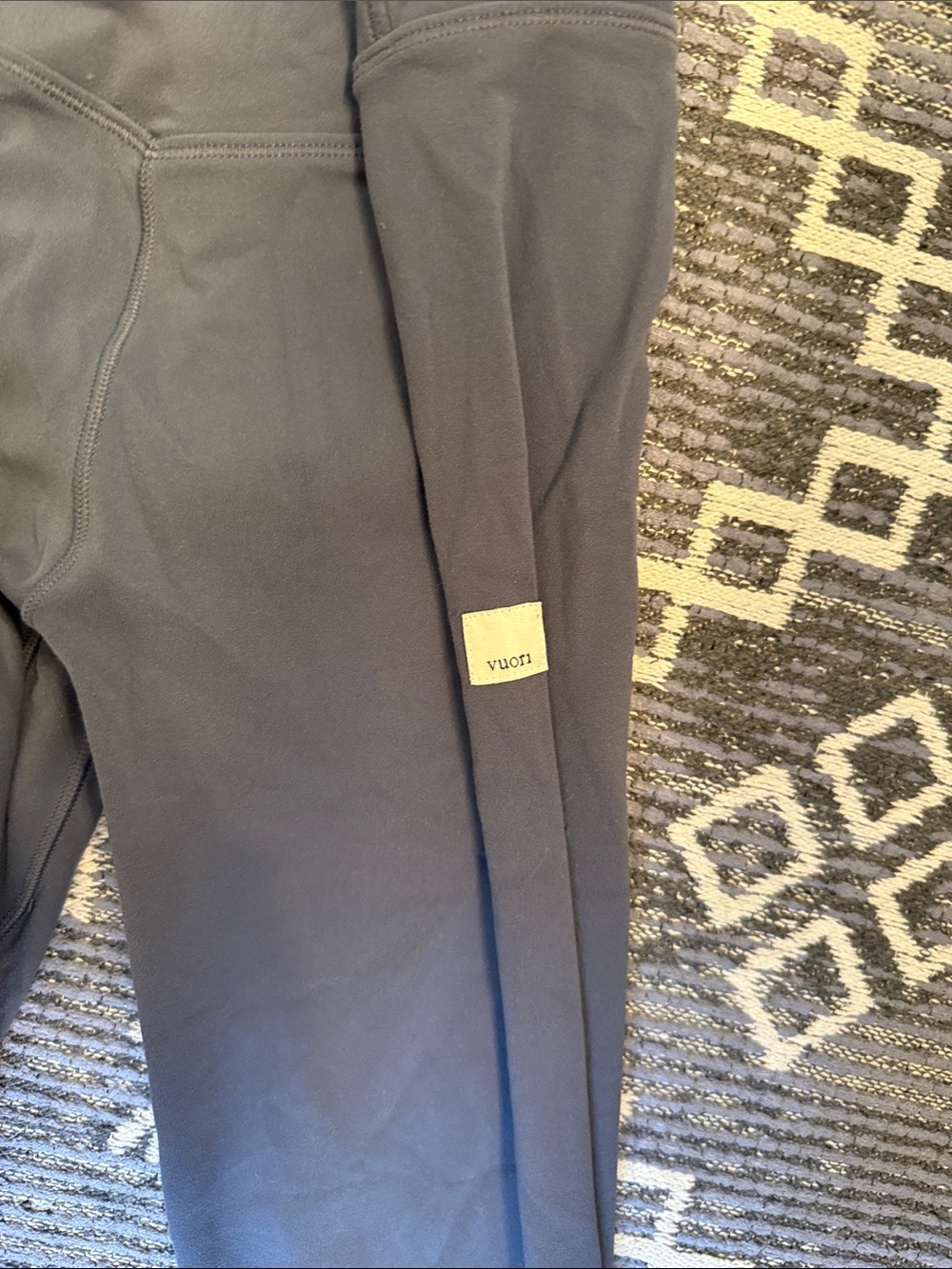 Vuori AllTheForm Legging Azure Blue High Waist 7/8 Length - Picture 4 of 7